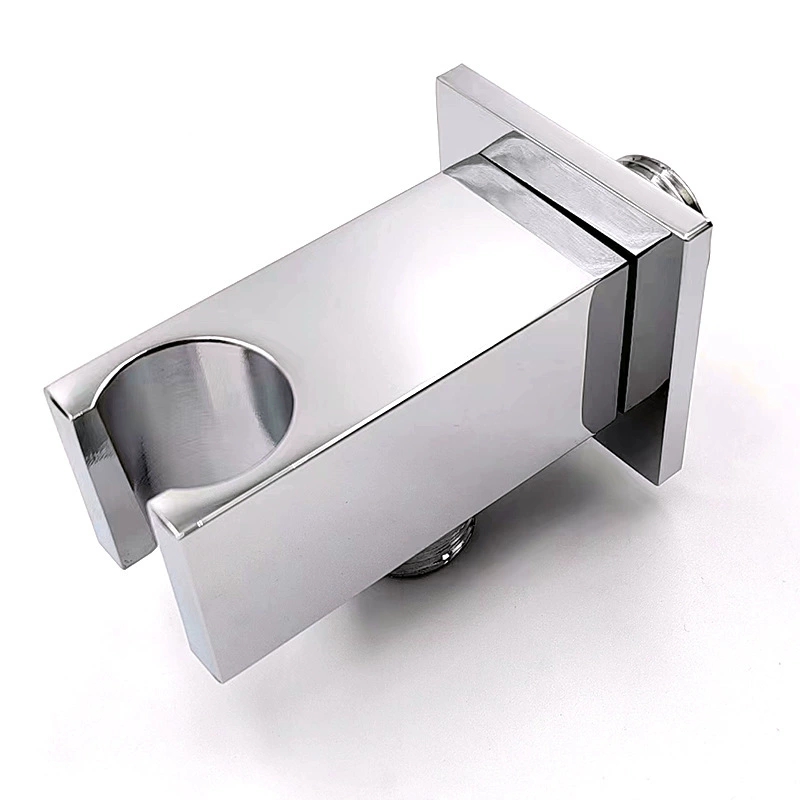 Soporte y soporte de ducha de latón, soporte de ducha de mano cuadrado oculto minimalista moderno