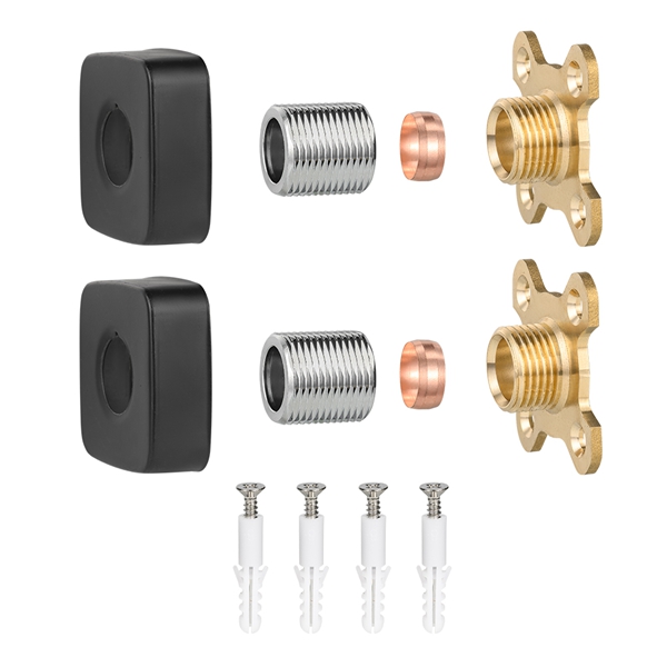 Placa de grifo de ducha cuadrada negra