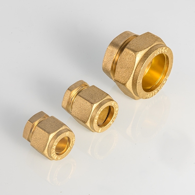 Extremo de tope de compresión de latón forjado EN1254 para suministros de agua de baja presión para instalaciones de tuberías
