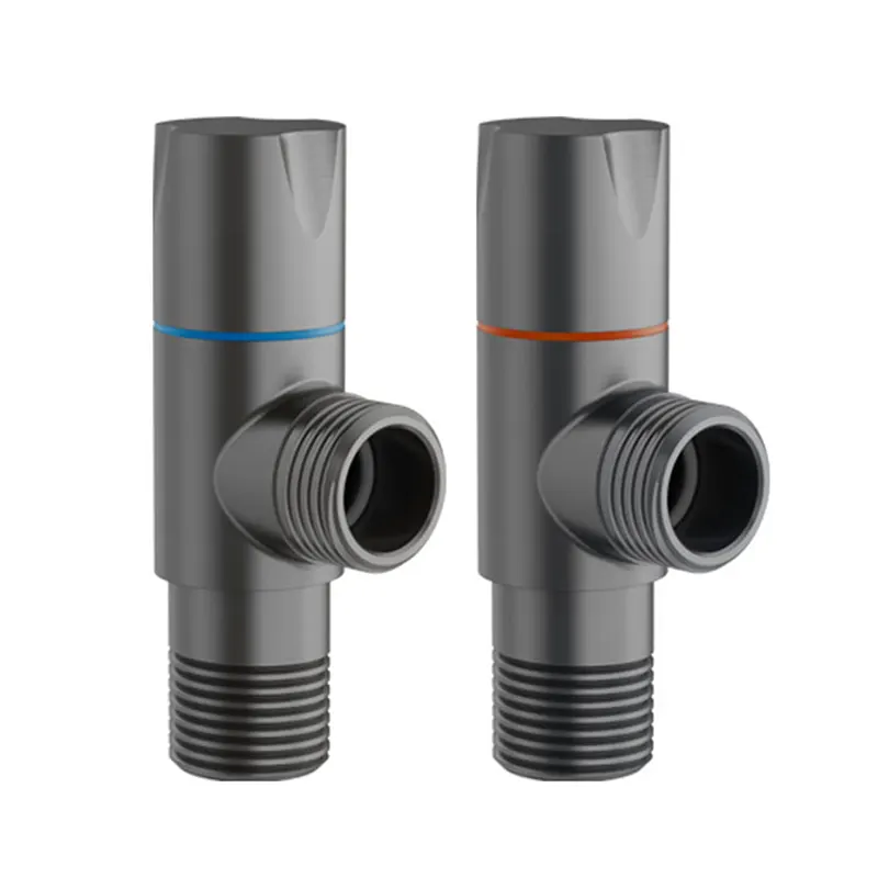 Válvula de ángulo de latón gris