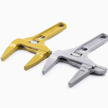 Llave de aleación de aluminio resistente con mandíbula grande y mango corto