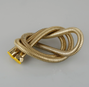 Manguera de ducha de acero inoxidable de varios tamaños, tubo extraíble de EPDM a prueba de explosiones para rociador de bidé y válvula de ángulo de inodoro