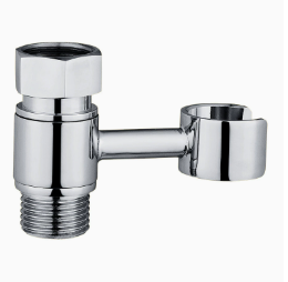 Soporte para pulverizador de bidé de latón macizo cromado, soporte giratorio de 360° con conector de manguera de 1/2